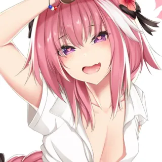 😅 Astolfo Fate/Apocrypha Anime, Manga, Personnage, Mignon, Kawaii, Cheveux Roses, Fanart telegram sticker