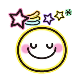 ❤️ emoji, smiley, stars, kawaii, cute whatsapp sticker