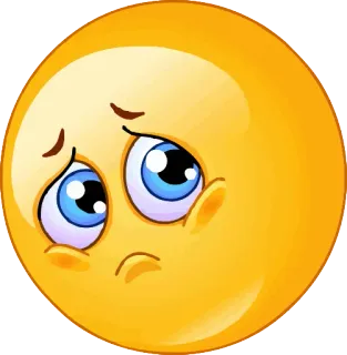 😞 Emoji, Traurig, Weinend, Verärgert, Emoticon telegram sticker