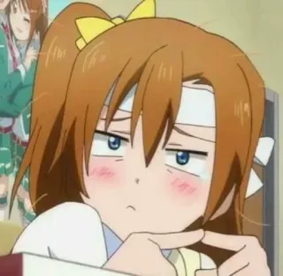 😳 anime, girl, cartoon, tired telegram sticker