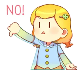 👎 NO! いいえ, 嫌い, 低評価, 拒否 whatsapp sticker