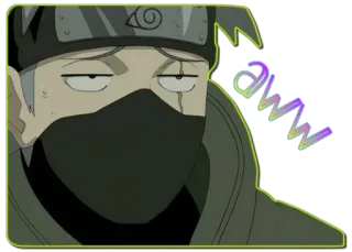 😑 Kakashi Naruto aww anime, kakashi, naruto, ninja telegram sticker