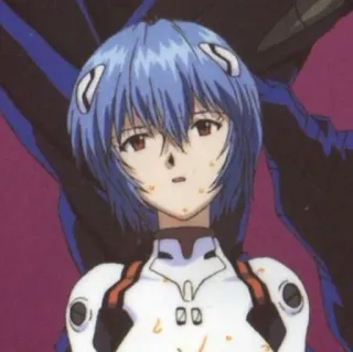 🌊 Rei Ayanami Neon Genesis Evangelion เรย์ อายานามิ, อีวานเกเลียน, อนิเมะ, ผู้หญิง, ตัวละคร, มังงะ telegram sticker