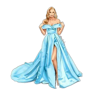 😊 Frau, Kleid, Mode, Kleid, blond, Illustration telegram sticker