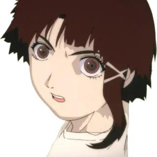 🤬 Lain Iwakura Serial Experiments Lain Anime, Anime années 90, Cyberpunk, Psychologique, Dessin animé, Personnage whatsapp sticker