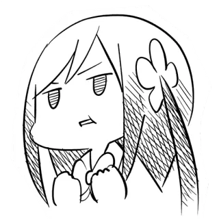😬 Anime, Manga, Chibi, Enojado/a, Lindo/a, Dibujos animados, Chica telegram sticker