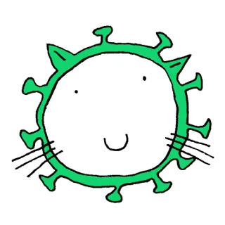🦠 Katze, Cartoon, Tier, Aufkleber, süß, Illustration telegram sticker