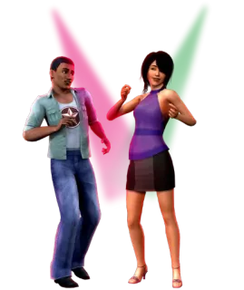 👯 sims, dancing, party, cartoon, friends telegram sticker
