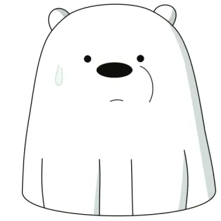😓 Ice Bear We Bare Bears dibujos animados, oso, oso polar, We Bare Bears telegram sticker