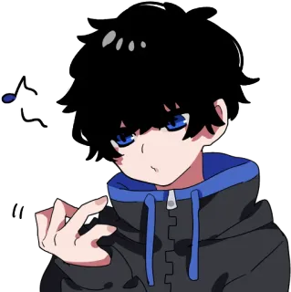 😗 Anime, Con trai, Phim hoạt hình, Nhân vật, Âm nhạc, Cử chỉ, Dễ thương telegram sticker