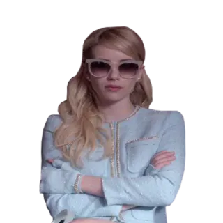 😎 패션, 선글라스, 태도, 금발, 여자 telegram sticker