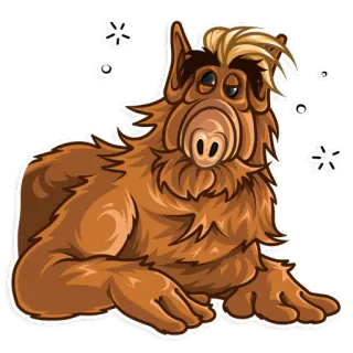🤤 Alf Alien, Série de TV, Anos 80, Sitcom, Melmac telegram sticker