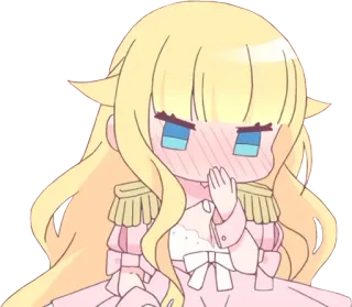 🤭 Chibi, Anime, Słodkie, Blond, Dziewczyna, Kreskówka telegram sticker