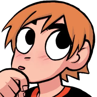 💭 Scott Pilgrim Scott Pilgrim vs. the World scott pilgrim, movie, cartoon, character telegram sticker