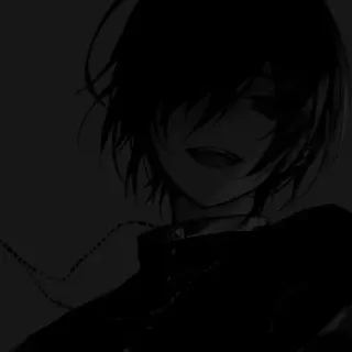 🖤 anime, dark, shadow, character, manga whatsapp sticker
