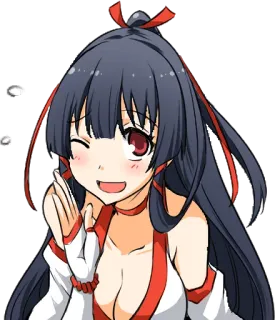 😉 Anime, Manga, Kreskówka, Dziewczyna, Słodkie, Mrugnięcie telegram sticker