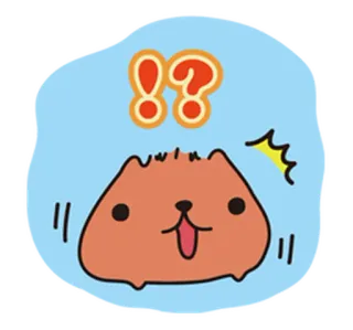 😱 desenho animado, animal, fofo, adesivo, pergunta, expressão telegram sticker