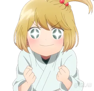 🤩 Аниме, Девушка, Милая, Восторженная, Блестящие глаза telegram sticker