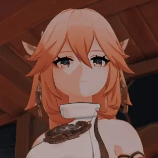 🏵 Yae Miko Genshin Impact 动漫, 原神, 八重神子, 游戏角色 telegram sticker