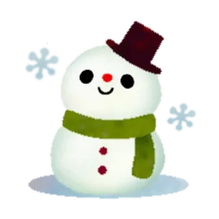 🎄 снеговик, зима, рождество, праздник, снег, праздничный, шарф, шапка telegram sticker