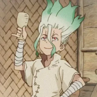 💖 Senku Ishigami Dr. Stone E=MC^2 Anime, Science, Dessin animé, Dr. Stone, Senku Ishigami, Formule, E=mc^2 telegram sticker