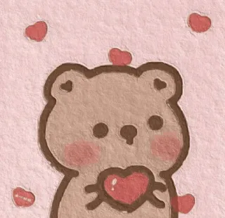 💗 медведь, милый, сердце, каваий, животное, плюшевый мишка, любовь telegram sticker