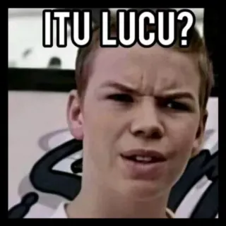 😒 ITU LUCU? Мем, Выражение, Смешно, Вопрос, В замешательстве telegram sticker