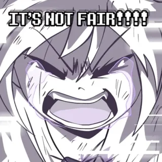 😭 IT'S NOT FAIR!!!! Anime, weinend, traurig, emotional, Manga telegram sticker