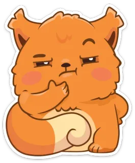 😑 동물, 만화, 손가락, 다람쥐, 제스처 telegram sticker