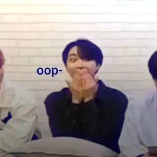😵 oop- kpop, meme, carino, divertente, reazione, asiatico, persona telegram sticker