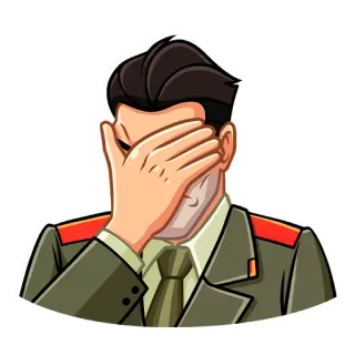 🤦‍♀️ delusione, facepalm, militare, ufficiale telegram sticker