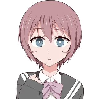 😳 anime, character, cute, girl, school uniform telegram sticker