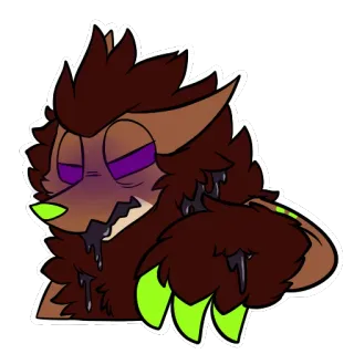 ☣ фурри, мультфильм, монстр, фэнтези, существо telegram sticker