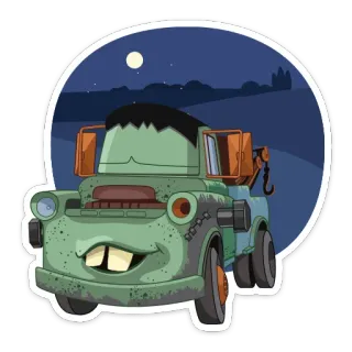 🌃 Mater Cars Mater, Cars, Disney, Pixar, Truk derek, Kartun telegram sticker