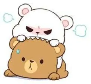 🤬 beruang, kartun, imut, hewan, stiker whatsapp sticker