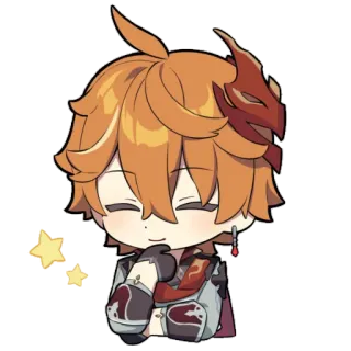 😉 Tartaglia Genshin Impact Tartaglia, Genshin Impact, Chibi, Jeu, Personnage whatsapp sticker