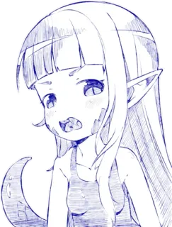 😒 Anime, Manga, Gadis, Tentakel, Monster, Fantasi telegram sticker