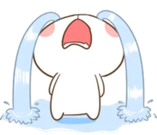 😭 crying, sad, tears, emotion, cartoon telegram sticker