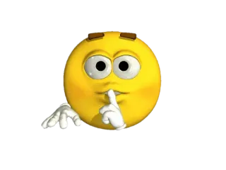 🤫 Emoji, Cicho, Ciii, Cisza, Palec, Usta telegram sticker