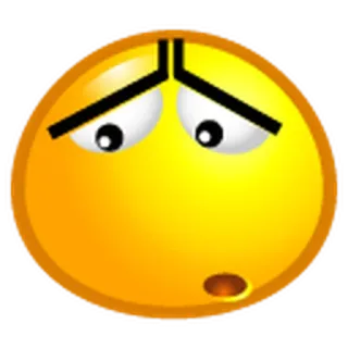 😞 emoji, triste, visage, jaune whatsapp sticker