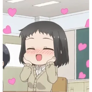 😀 Anime, Serca, Słodkie, Kreskówka telegram sticker