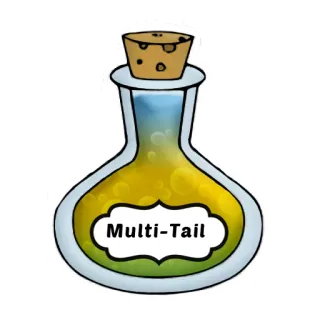 🍹 Multi-Tail potion, bottle, multi-tail, magic, fantasy, elixir, liquid telegram sticker