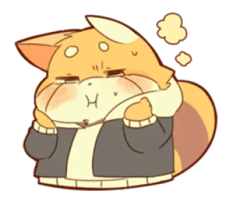 🙁 แมว, เหนื่อย, น่ารัก, โกรธ, รำคาญ, การ์ตูน telegram sticker