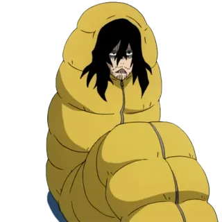 😑 Shota Aizawa My Hero Academia Anime, Held, Lehrer, Schlafsack, Profi-Held telegram sticker