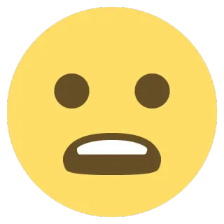 😦 Emoji, Emotion, Schockiert, Überraschung, Gelbes Gesicht whatsapp sticker