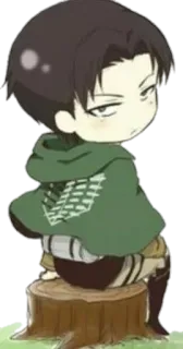 😒 Levi Ackerman Attack on Titan Anime, Manga, Chibi, Fanart, L'Attaque des Titans, Levi, Levi Ackerman, Sticker telegram sticker