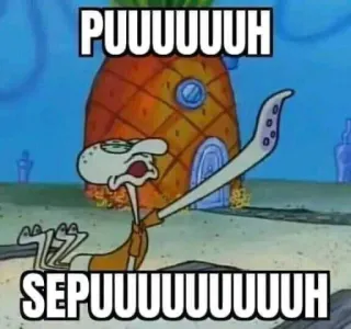 💏 Squidward Tentacles SpongeBob SquarePants PUUUUUUH SEPUUUUUUUUUUUH telegram sticker