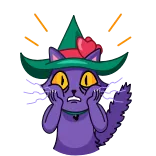 Witch Cat telegram stickers