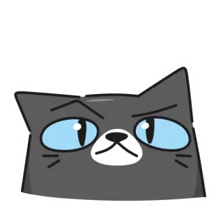 😐 gatto, adesivo, cartone animato, animale, carino telegram sticker