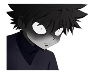😠 Killua Zoldyck Hunter x Hunter anime, killua, hunter x hunter, cartoon, manga, angry telegram sticker